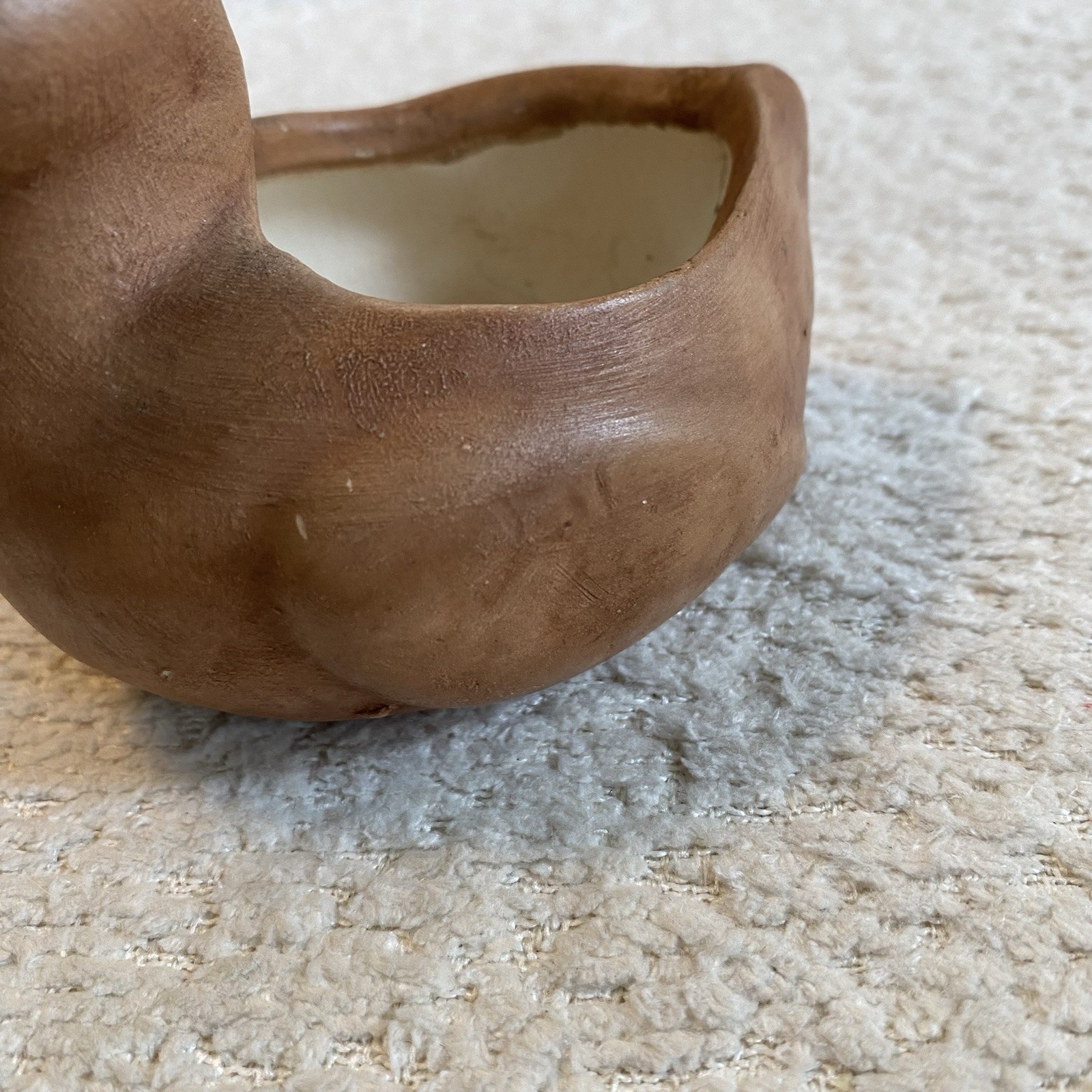 Vintage Small Studio Pottery Duck Planter Succulent Planter Catchall Dish