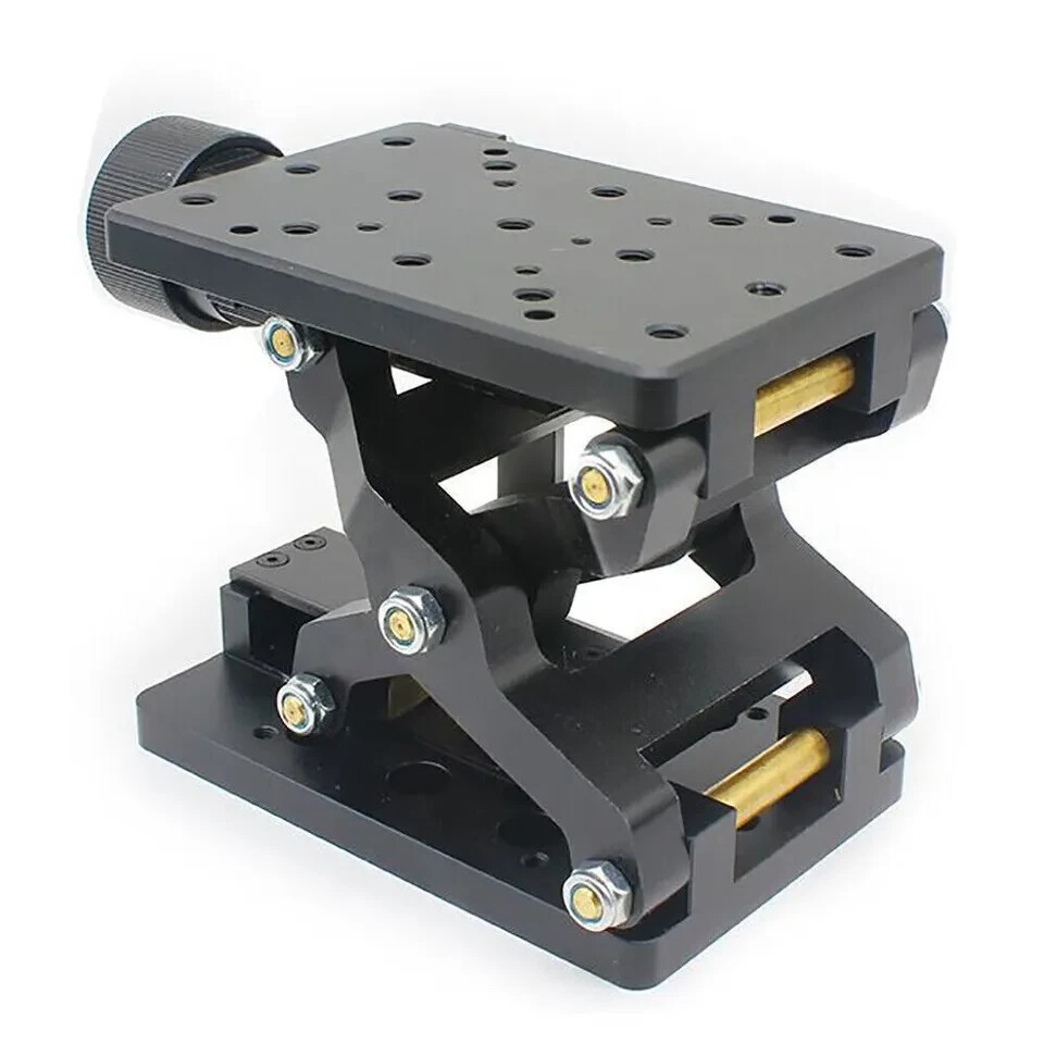Precision Z-Axis Lifting Table 120x80MM Manual Fine-Tuning Platform Stroke 60MM