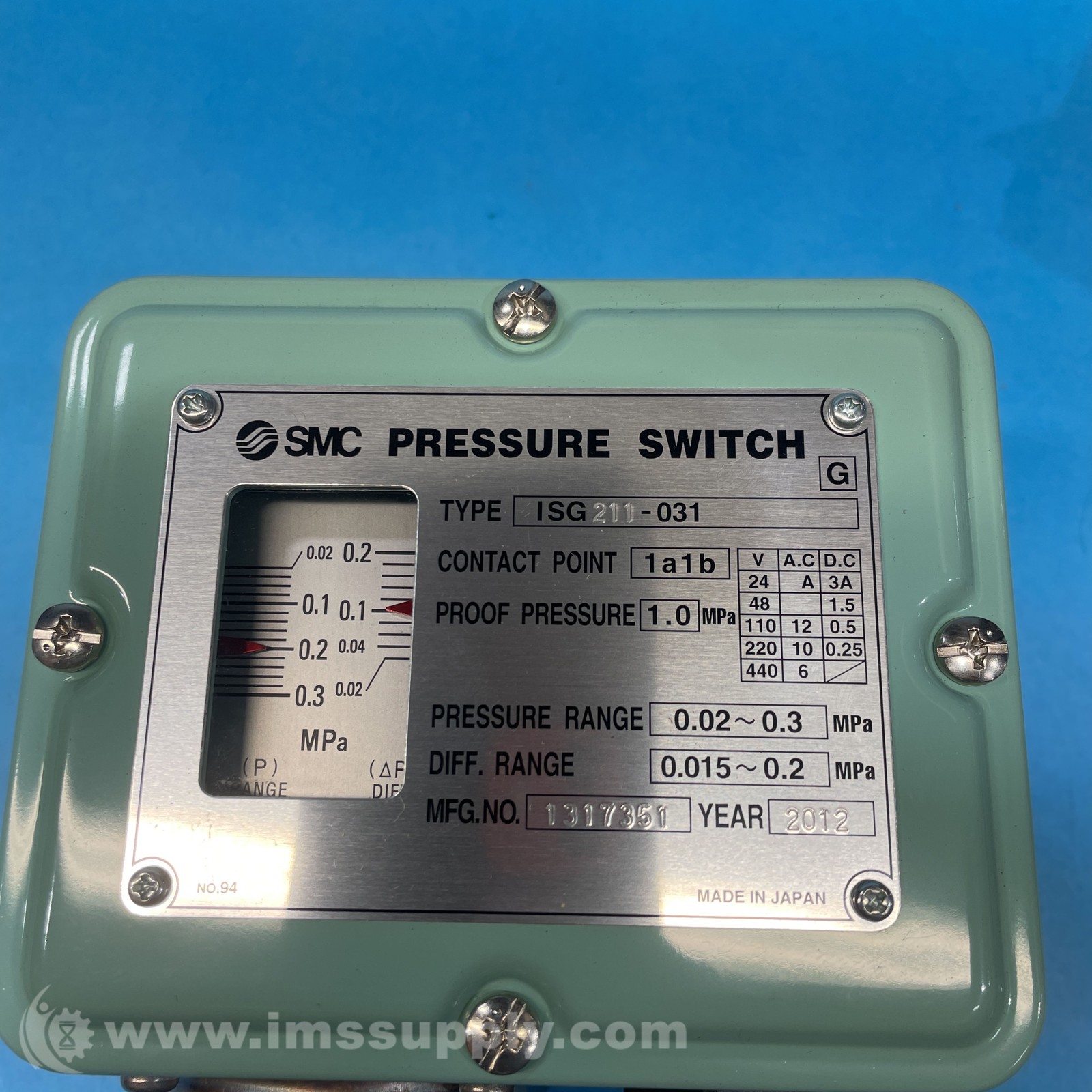 SMC ISG211-031 ISG Pressure Switch FNOB