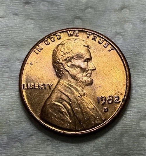 1982 D Lincoln Memorial Penny Large Date DDO RD 3.15 Grams 1 Cent Beautiful