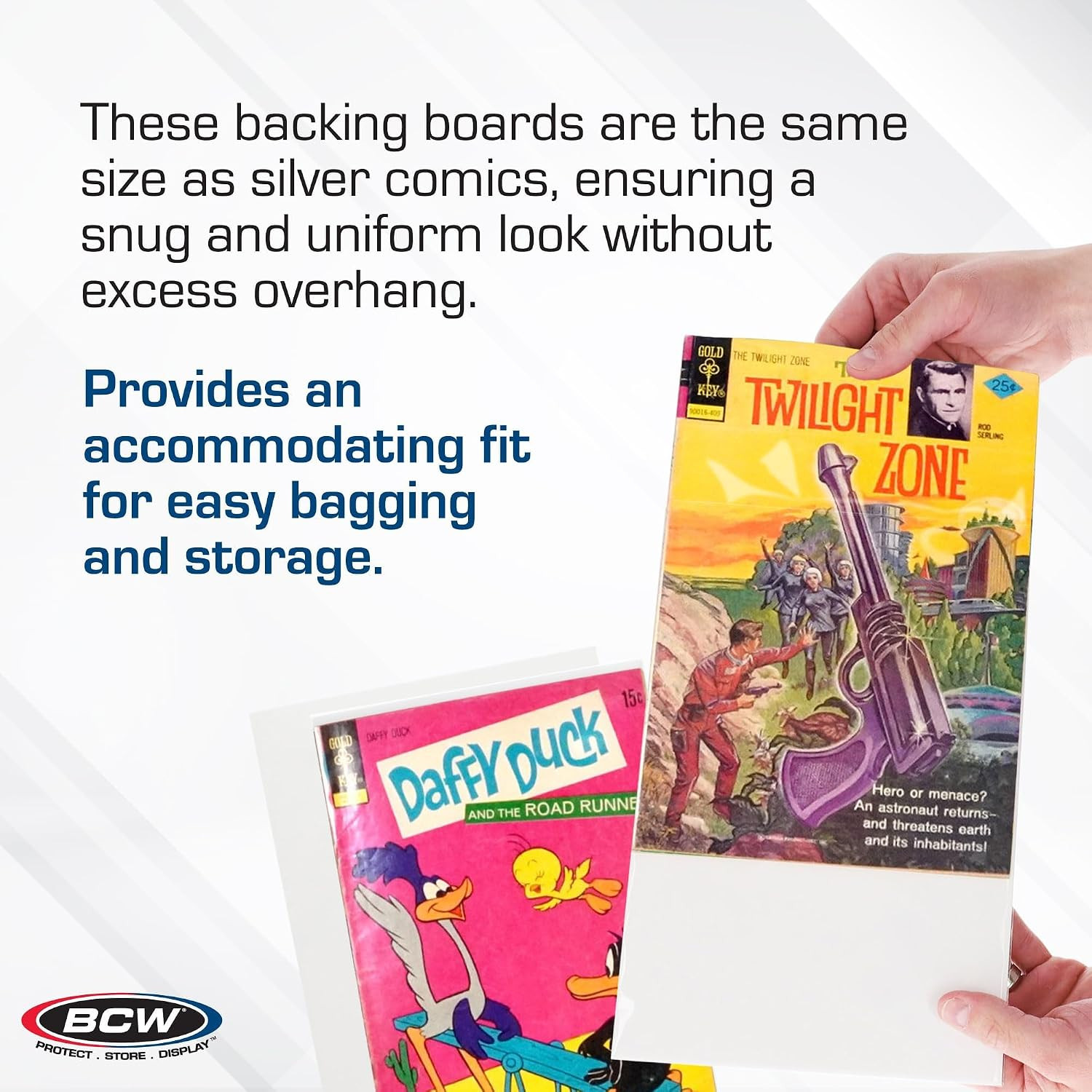 BCW Regular Comic Backing Boards | 100 Count Each | Acid-Free Storage Solution f