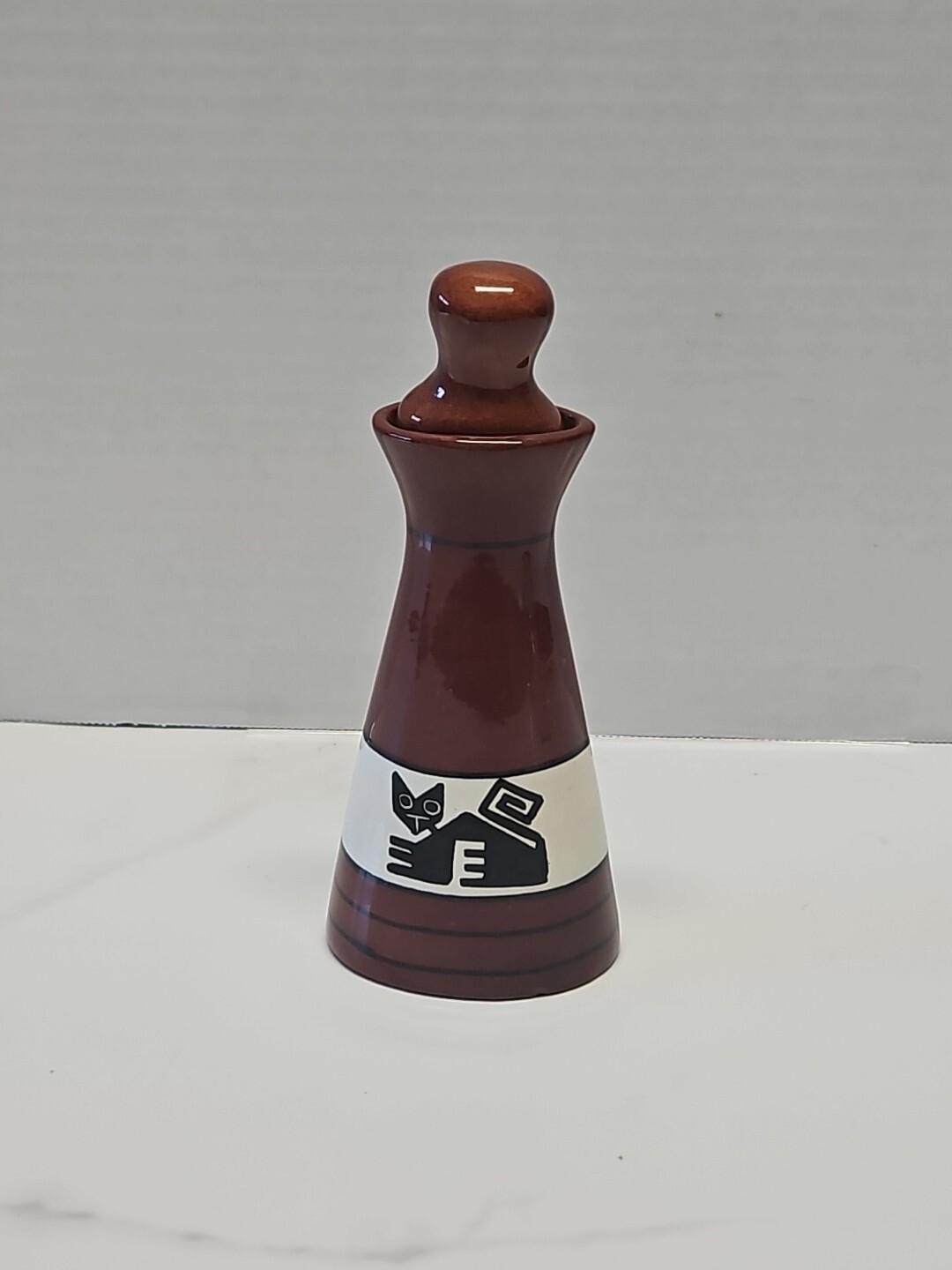NEW-LOS REYES PERUVIAN Pottery/Ceramic Cat Design