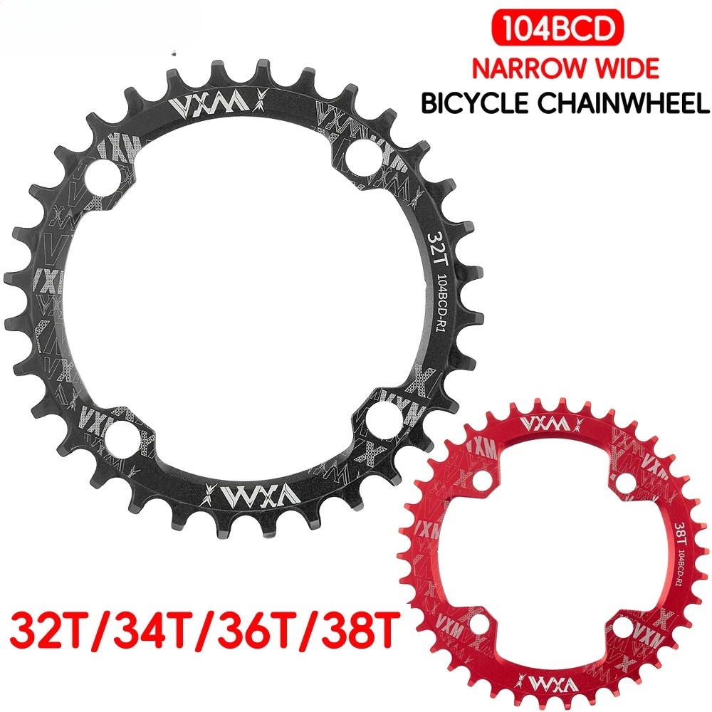 Narrow Wide Chainring 104BCD MTB Road Bicycle Crankset Chainwheel 32 34 36 38T