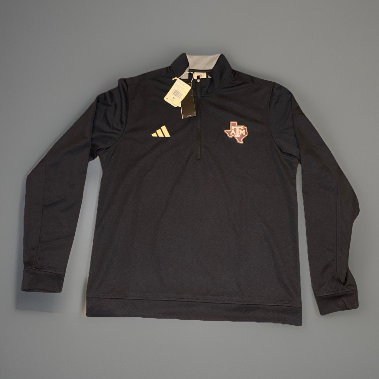 Adidas Texas A&M Aggies Coaches Elevated Golf Quarter zip Black JZ8588
