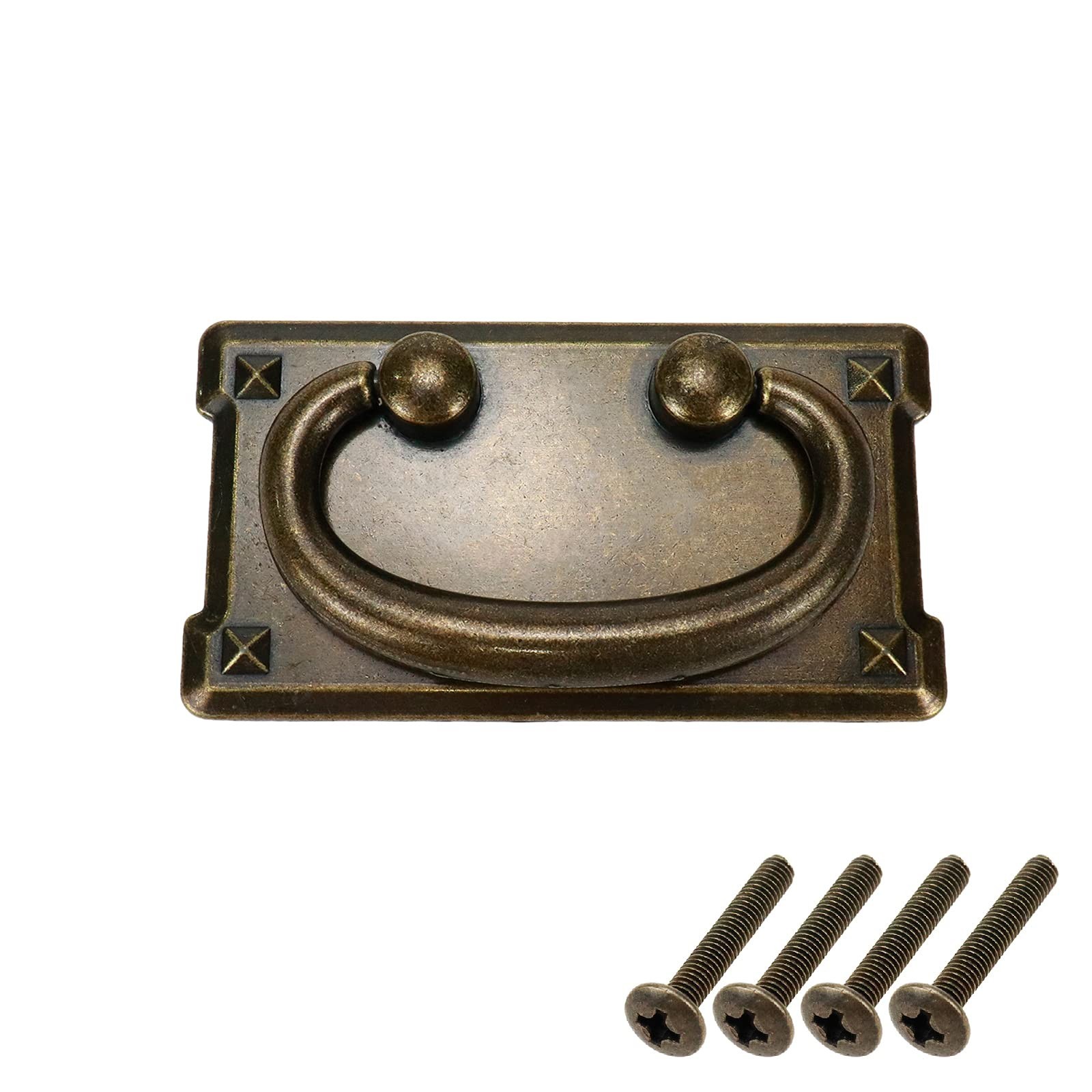 5pcs Horizontal Bail Pulls 3 Inch Cabinet Rectangular Drop Ring Boxes Pulls Z...