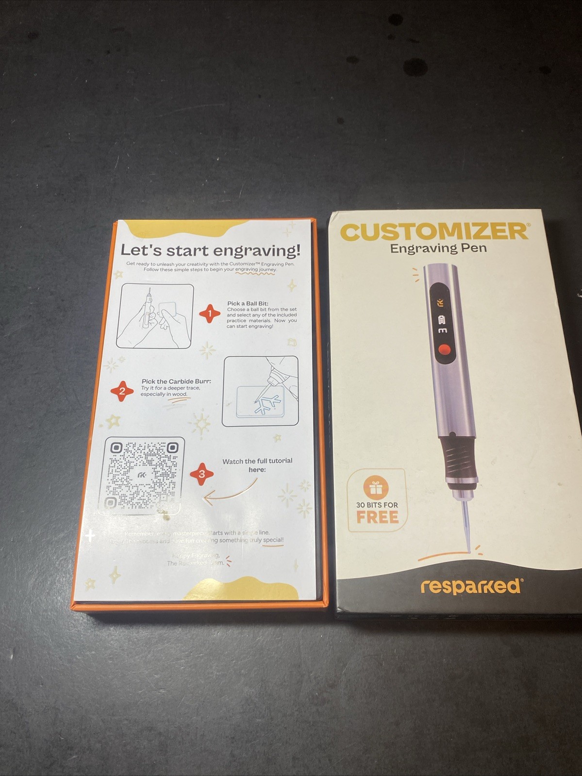 Resparked • Customizer Engraving Pen - With 30 Bits! (Silver) OPEN BOX