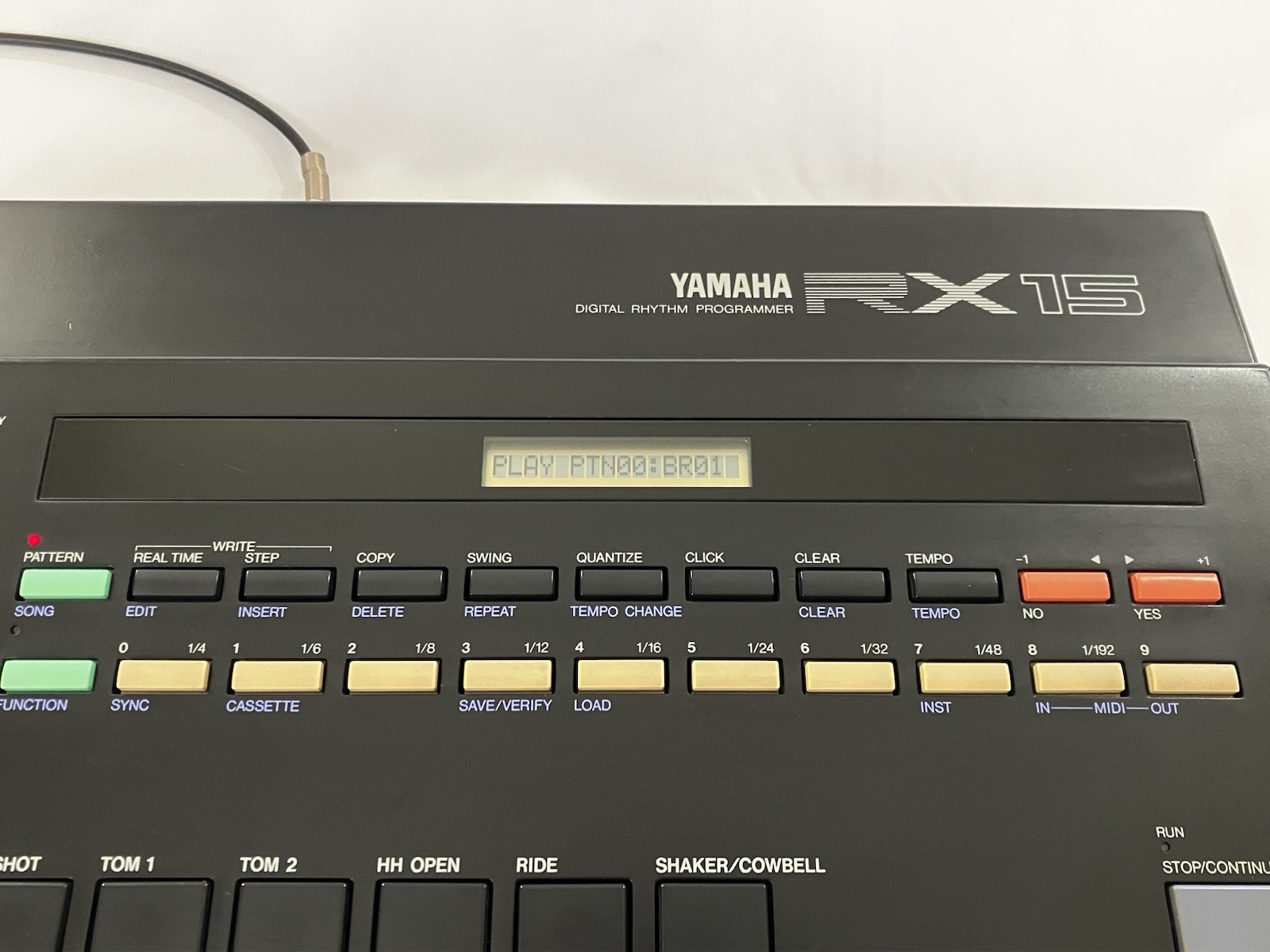 Yamaha RX15 Digital Drum Machine Tested Working Double-Trigger Pads w/ Manual