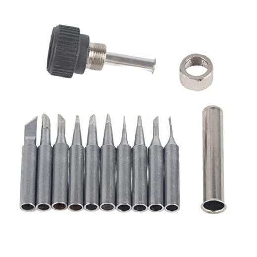 10pcs/Set Soldering Iron Replacement Tips, Copper Solder Iron Tips 900M-T for