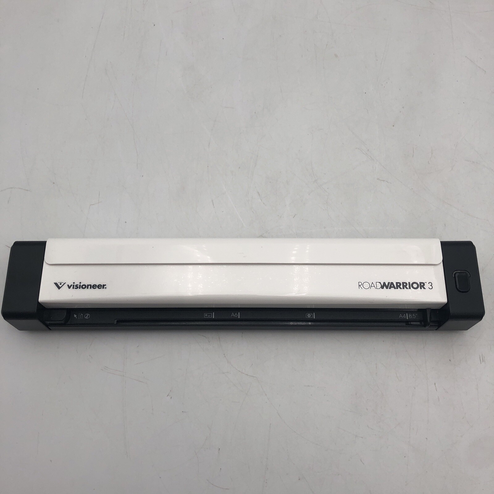 USED Visioneer RoadWarrior 3 Simplex Mobile Document Scanner POWERS ON READ E