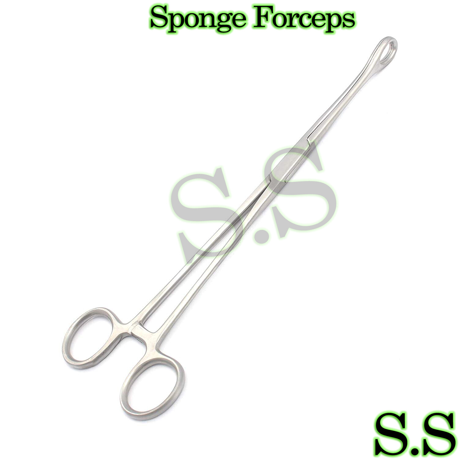 Forester SPONGE FORCEPS Body Piercing Pliers Tool 9.5" Serrated Straight