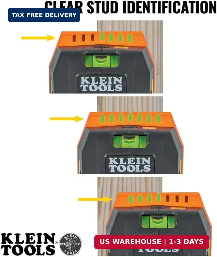 Klein Tools ESF150LL Electronic Stud Finder with Cross-Line Lasers, Bubble Level