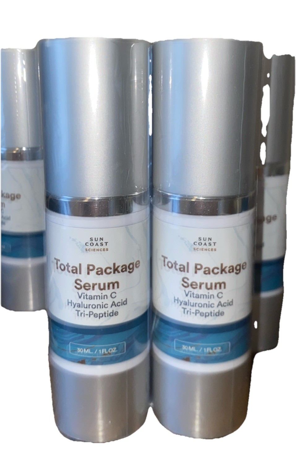 (2)Sun Coast Sciences TOTAL PACKAGE SERUM 1oz Vitamin C Hyaluronic Acid Sealed