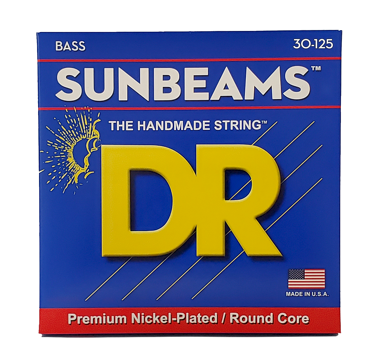 DR Strings Sunbeam Nickel Plated 6-String Bass Strings Medium 30-125