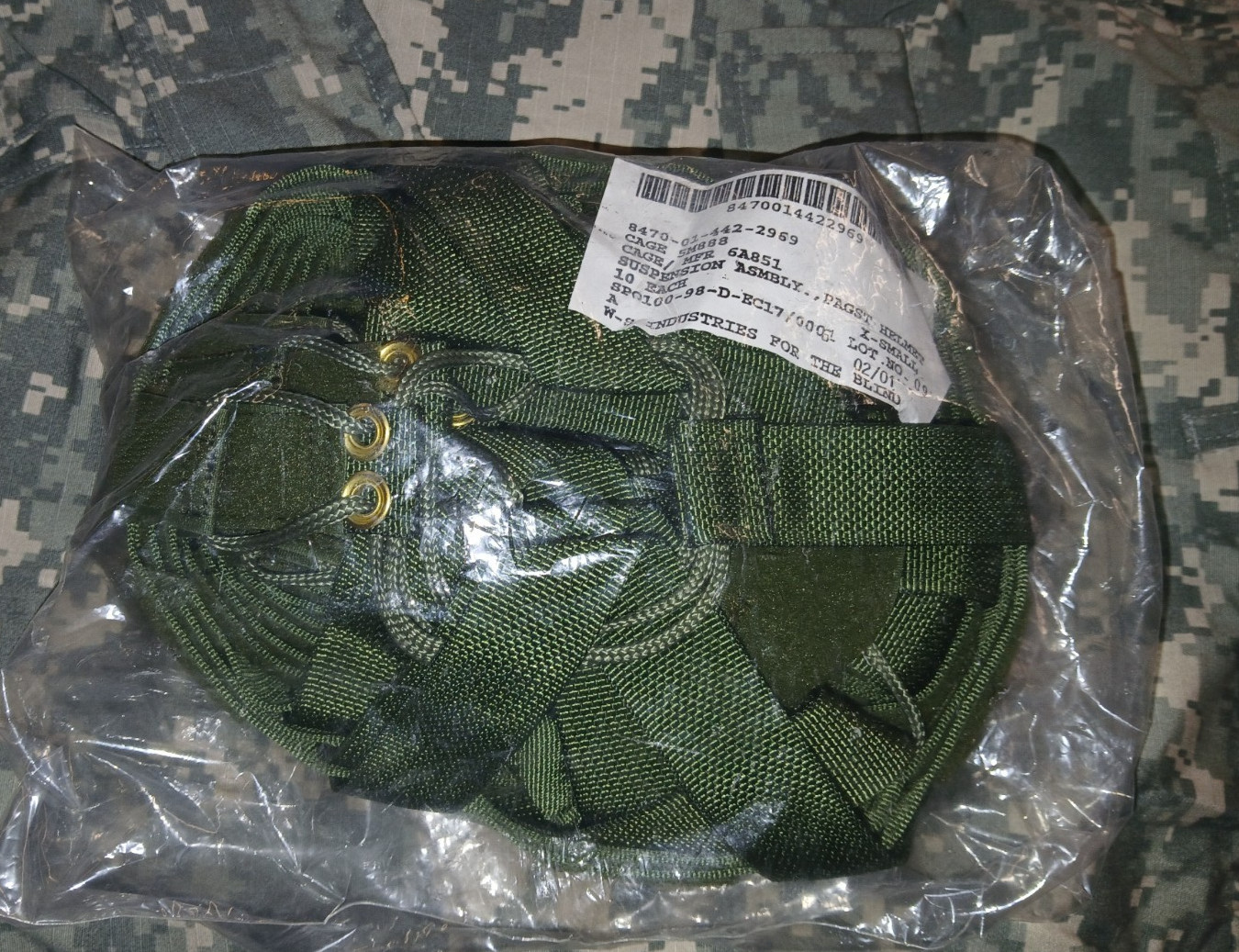 Lot Of 10 COMBAT HELMET SUSPENSION ASSEMBLY PASGT PARACHUTISTS GROUND TROOPS XS