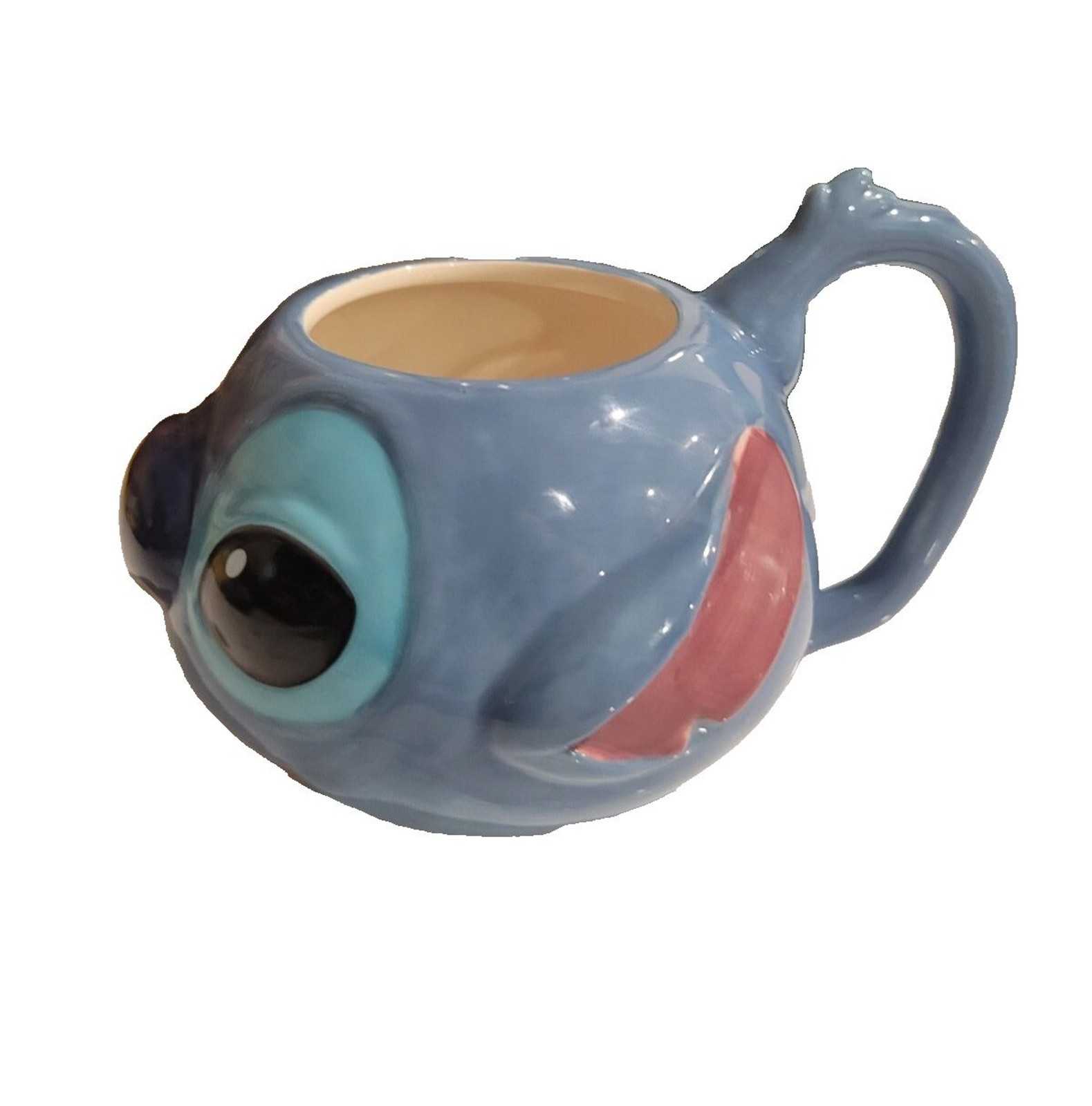 Disney Store Lilo And Stitch Coffee Mug 2015 Ceramic Stitch Shaped