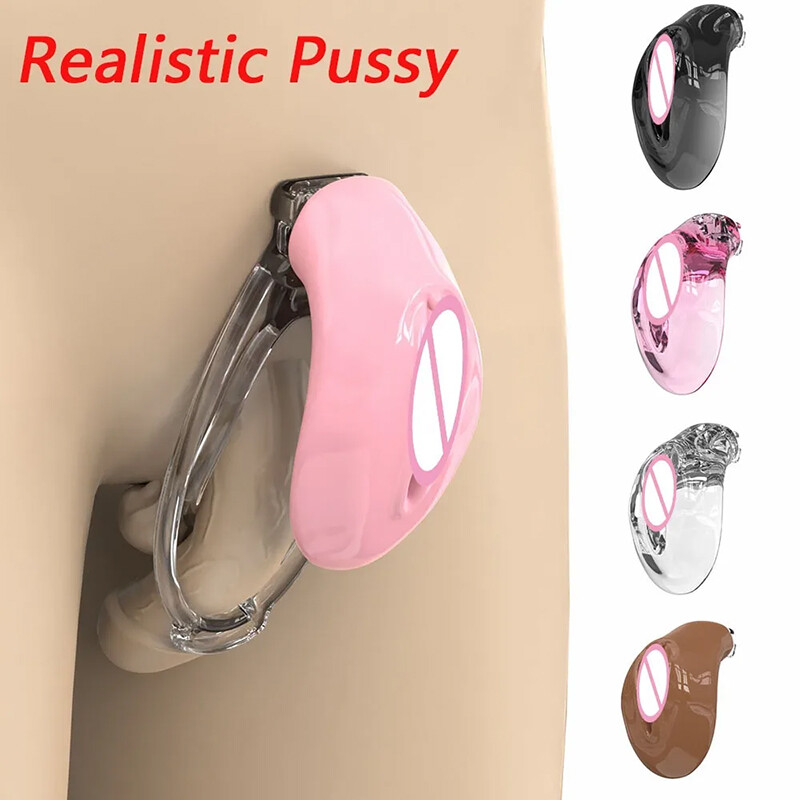 Sissy Male-Cobra Pussy Soft Cage Chastity Device CB Lock 3 FUFU Clip Rings