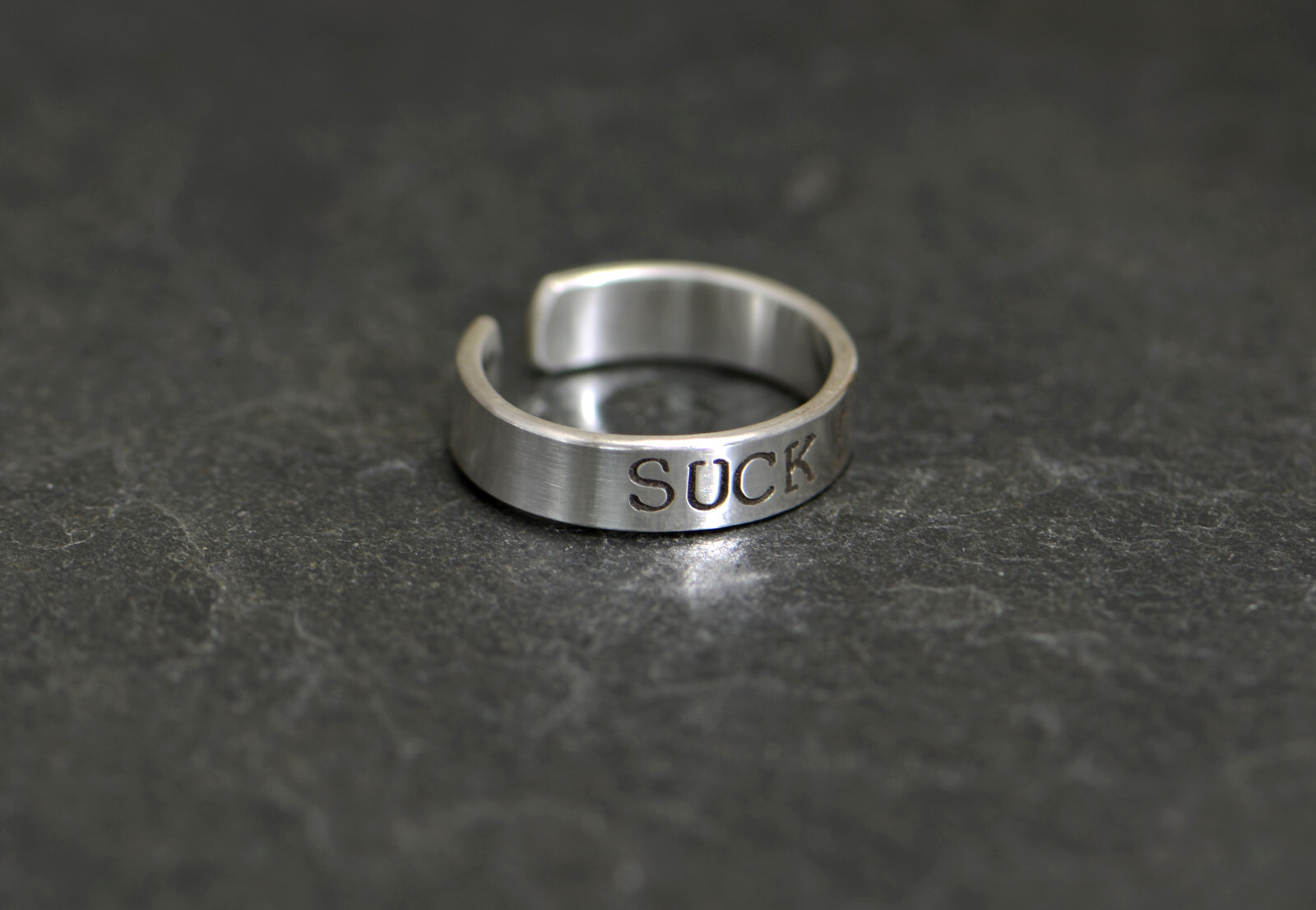 suck it ! sterling silver toe ring for the funny one