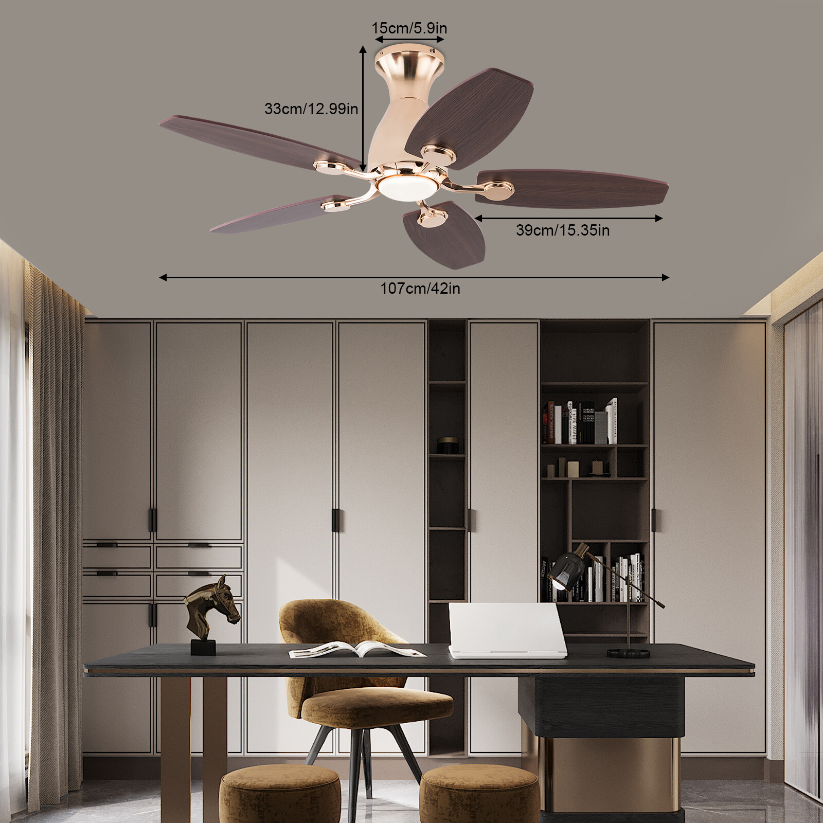 Ceiling Fan Chandelier, Ceiling Fan with Remote, Ceiling Fans with Lights US