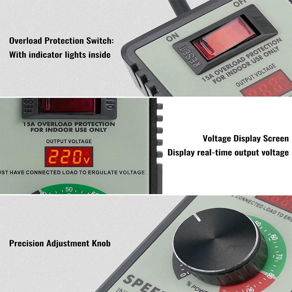 4000W Variable Speed Controller Electric Motor For Rheostat Fan Drill AC 120V