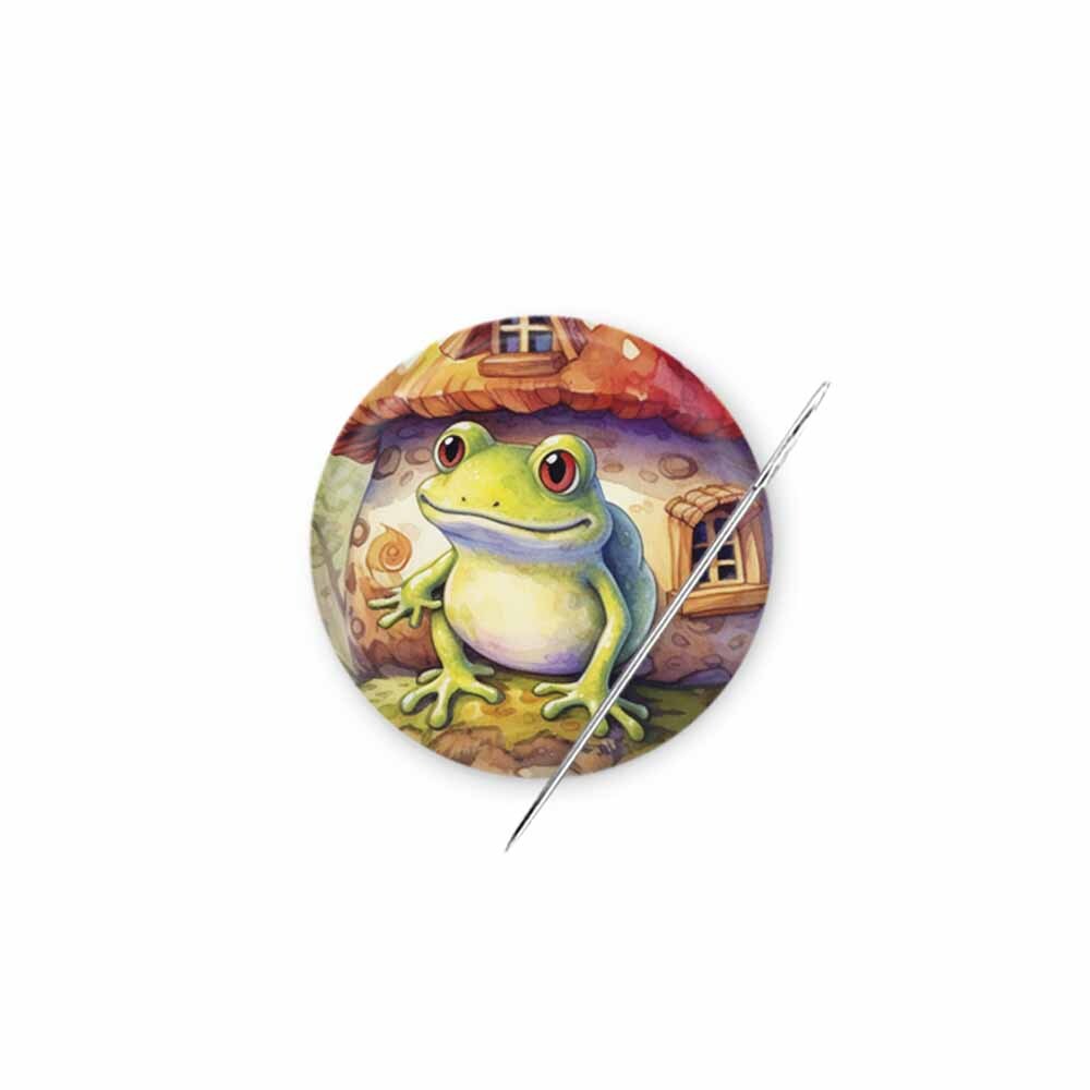 Magnetic Needle Minder, Needle Nanny, Cross Stitch, Embroidery Funny Little Frog