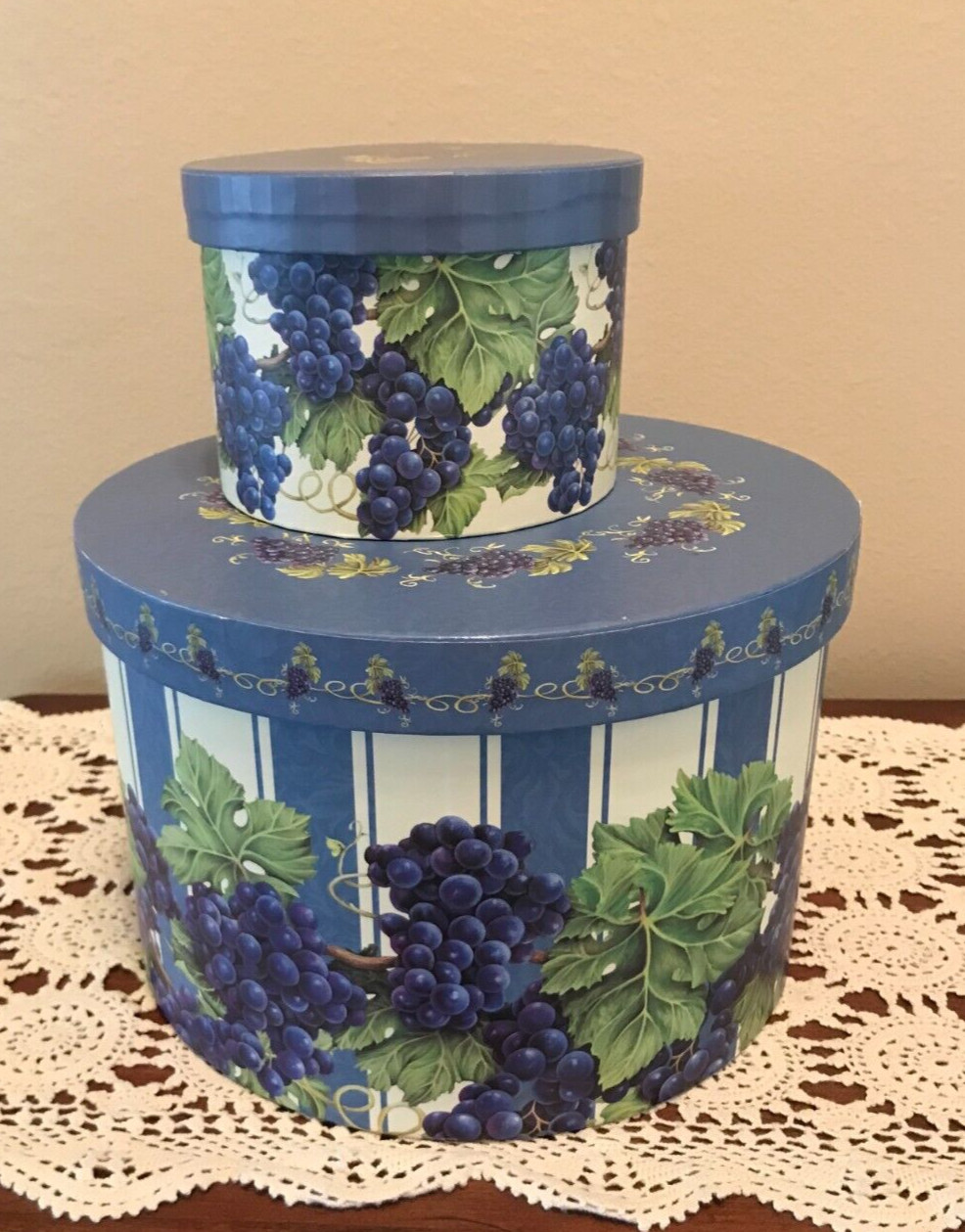 Revelations Vineyard Collection Boxes Set w/Inside Trays & Lids!!