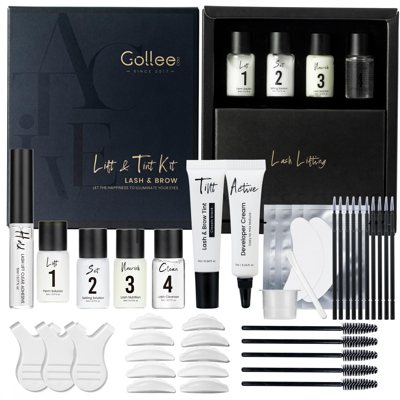 GOLLEE Lash Lift and Black Color Kit Brow Lamination Eyelash BLACK