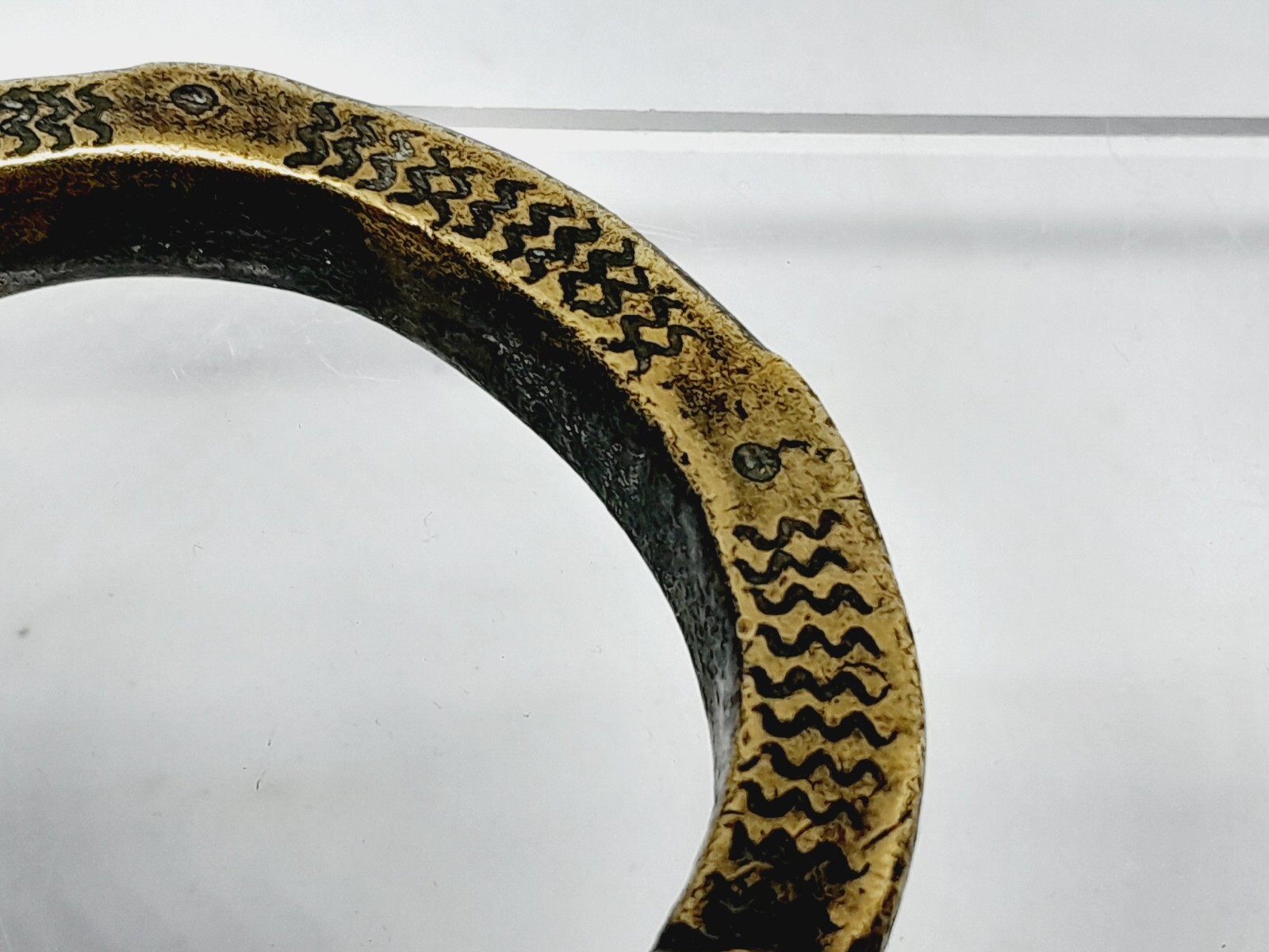 WEST AFRICIAN BRASS MONEY RING - 1800'S