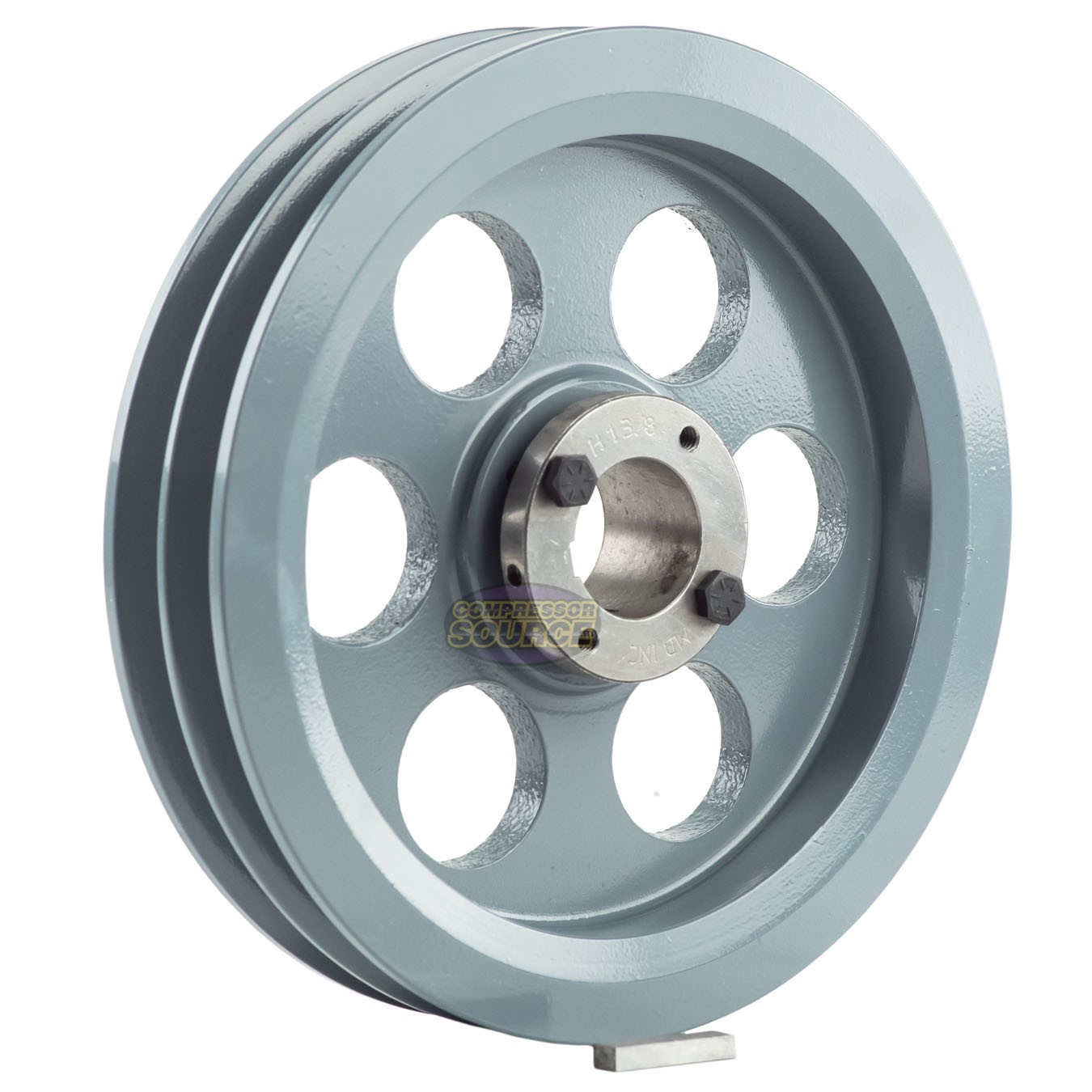 Cast Iron 8.75" Dual Groove Pulley Belt B Section 5L with 1-3/8" Sheave Bushing