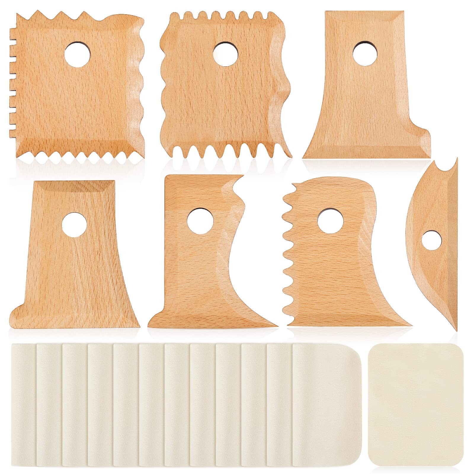 27 Pcs Pottery Trimming Tools Set Pottery Ribs Ceramics Tools Foot Shaper