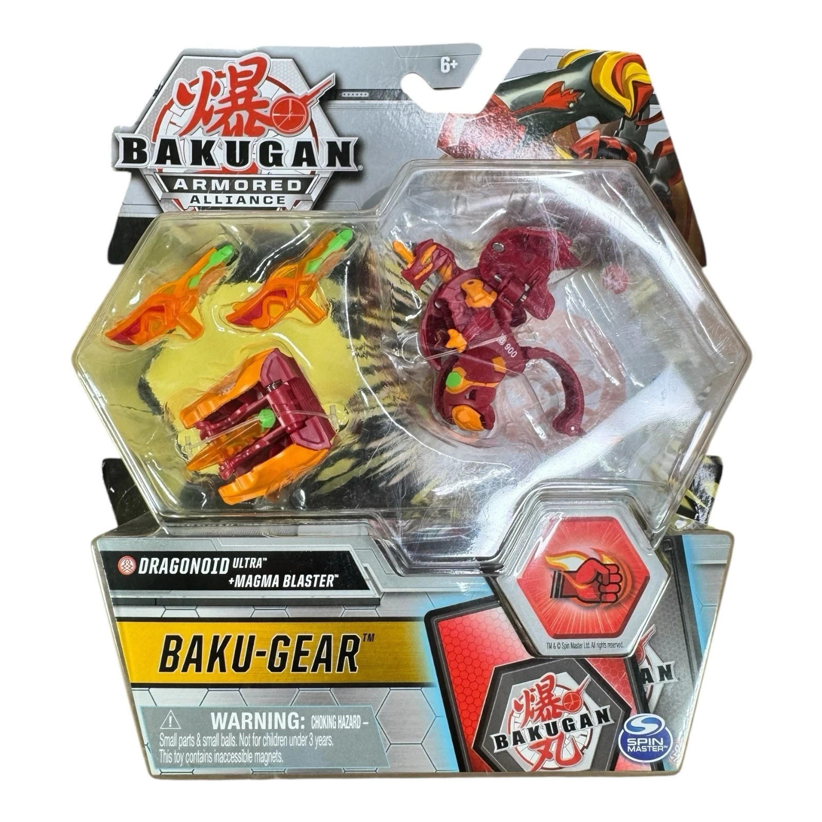 Bakugan Armored Alliance Dragonoid Ultra + Magma Blaster Baku-Gear