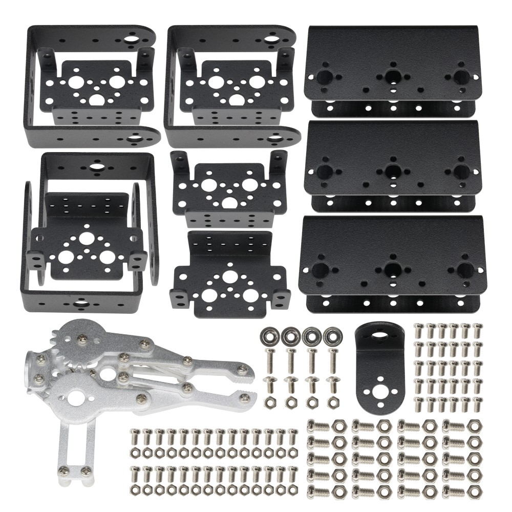 6DOF Aluminium Robot Clamp Claw Mount Kit Mechanical Robotic Arm For Arduino