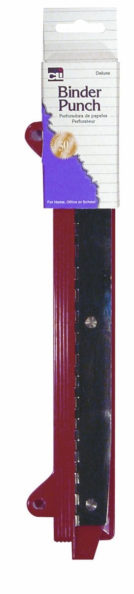 Charles Leonard Binder 3 Hole Paper Hole Punch, Metal, Assorted Colors (80933)