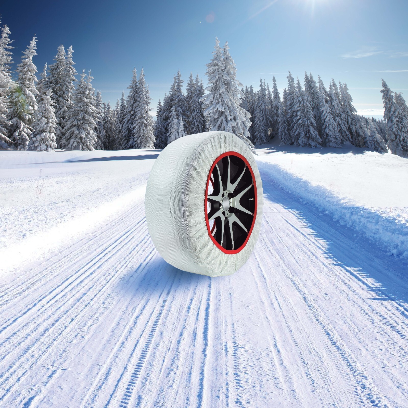 Husky Snow Sock for Tyre Size 165/70 R14 Winter Wheel Tyre Ice Frost Snow Chain