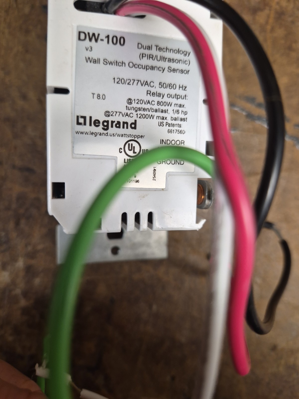 Legrand, DW-100, Dual Technology, Wall Switch, Occupancy Sensor