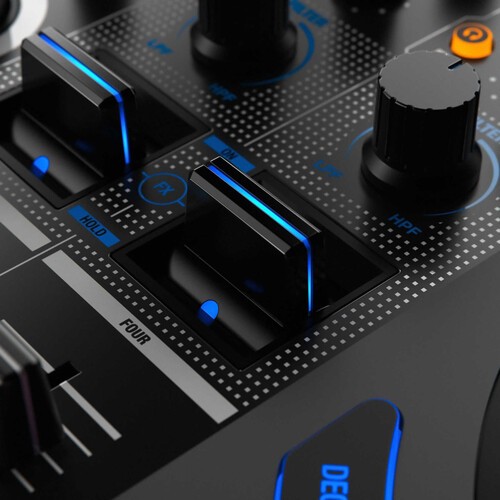 Reloop Mixon 8 Pro 4-Channel Professional Hybrid DJ Controller, Black