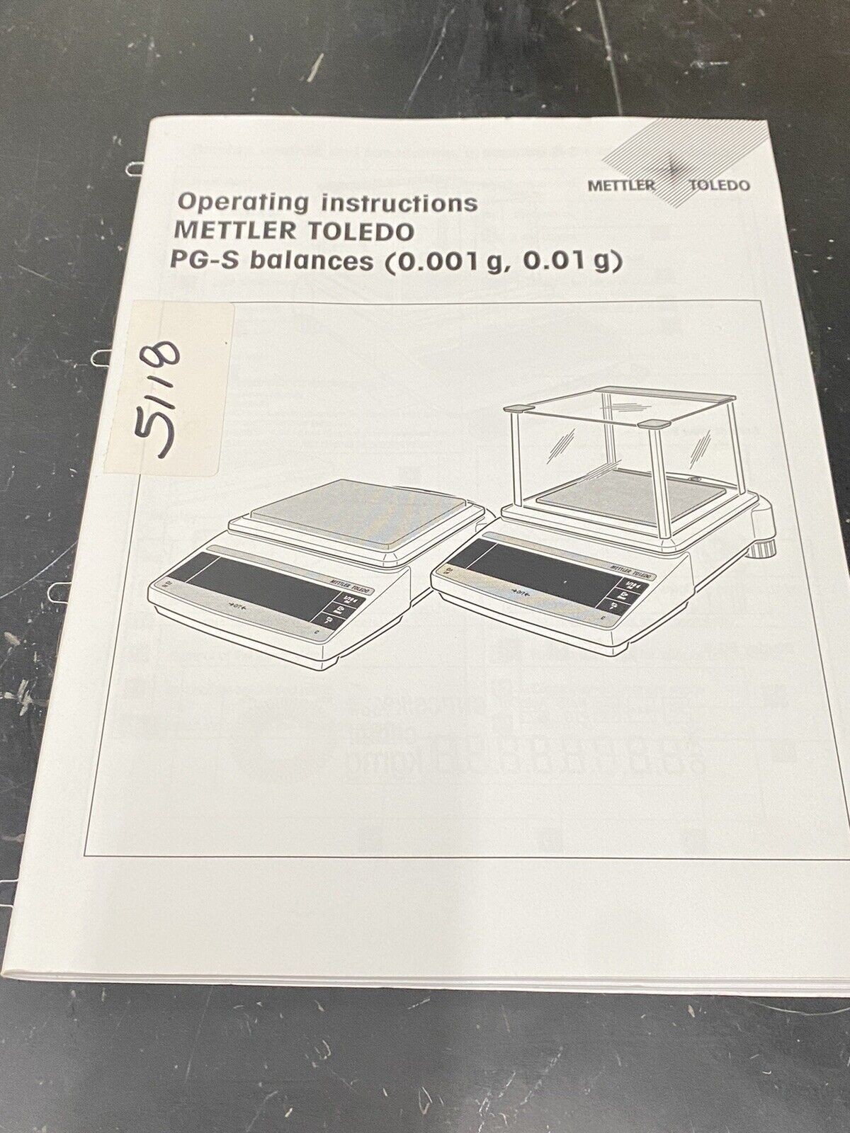 Mettler Toledo PG-S Balance - User Guide / Manual / Instructions Book