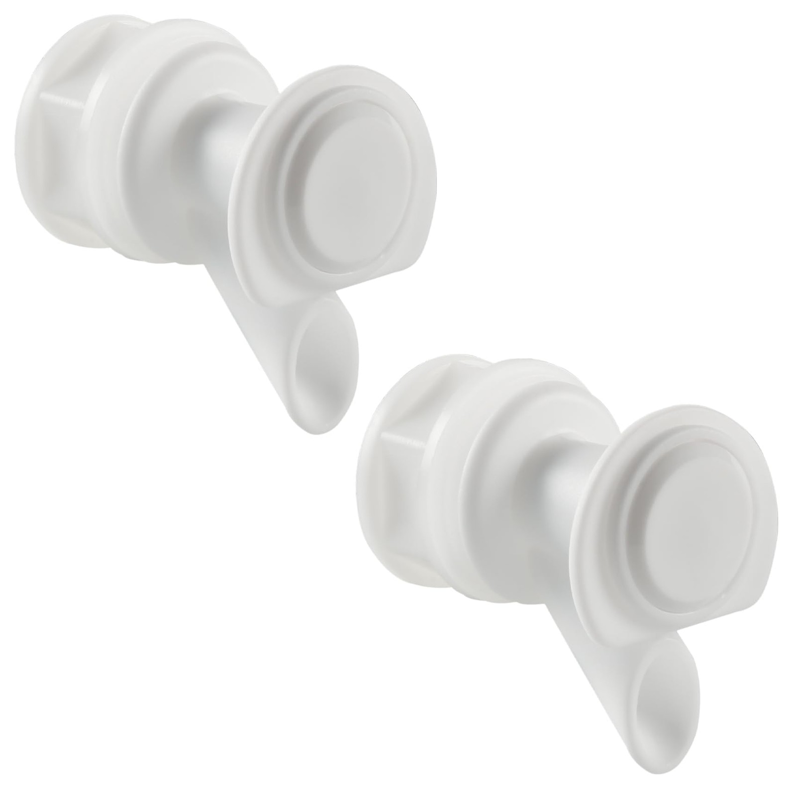 2Pcs Push Button Water Spigot White Plastic Cooler Spigot Replacement, Reusab...