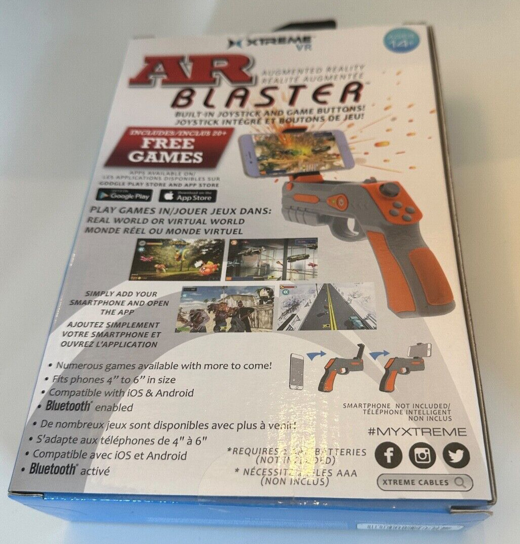 Xtreme VR Augmented Reality Blaster w/ Built in Joystick Bluetooth Enabled NEW!