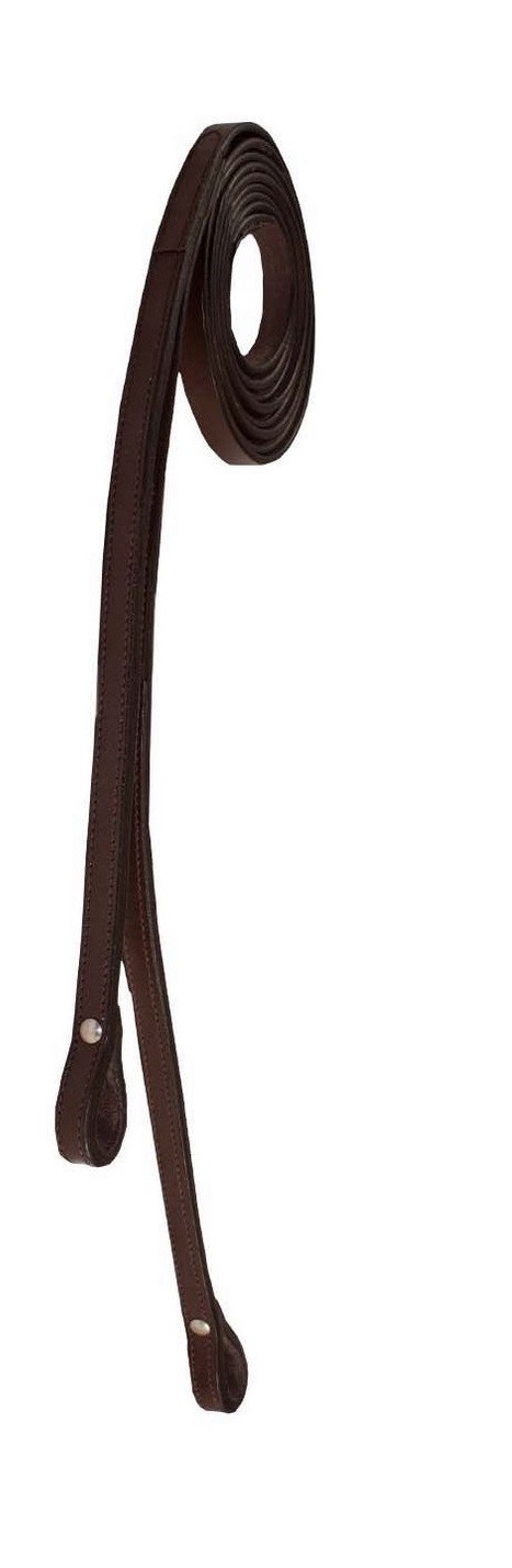 New Tahoe Double Stitched Split Reins - Black - Pony - 5/8" x 7'