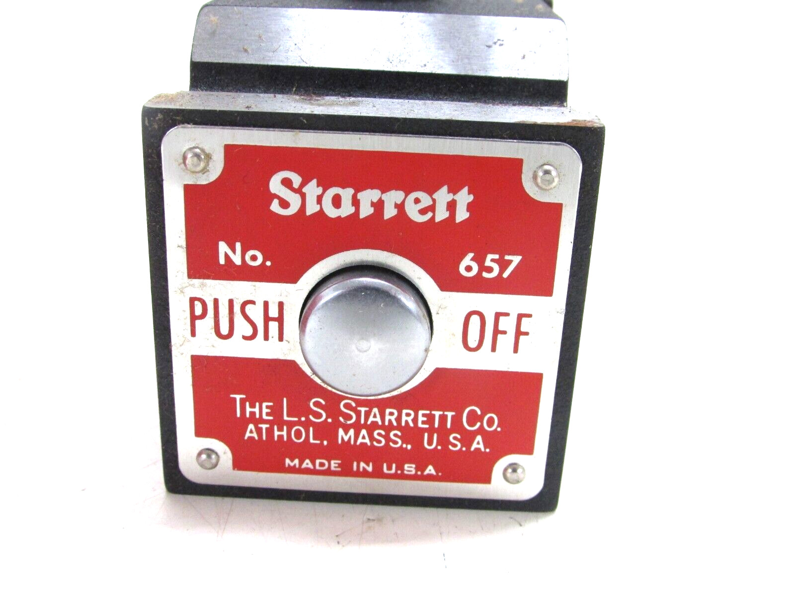 STARRETT TOOLS MAGNETIC BASE INDICATOR HOLDER 657A w/ SWIVEL POST
