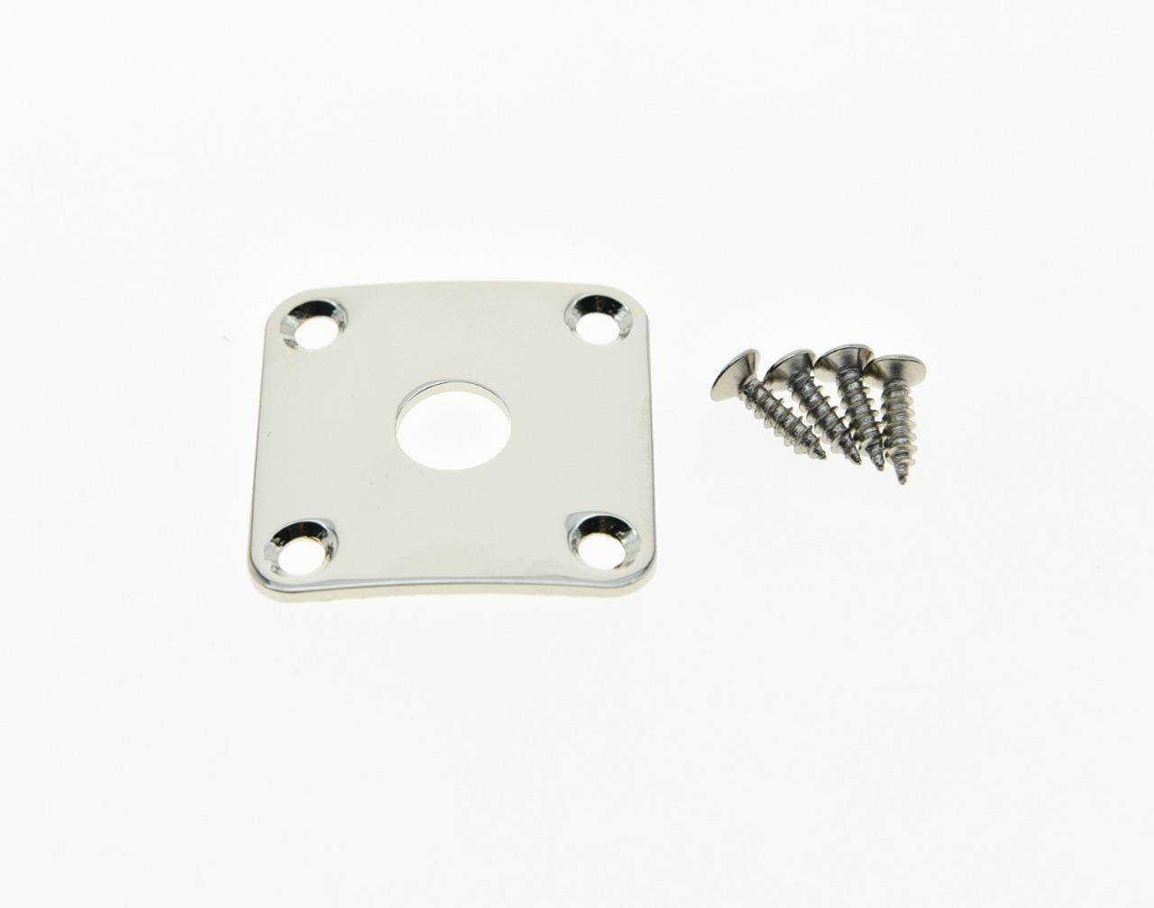 Metal Curved Bottom Jack Plate Square Jackplate Nickel Fits Gibson Les Paul