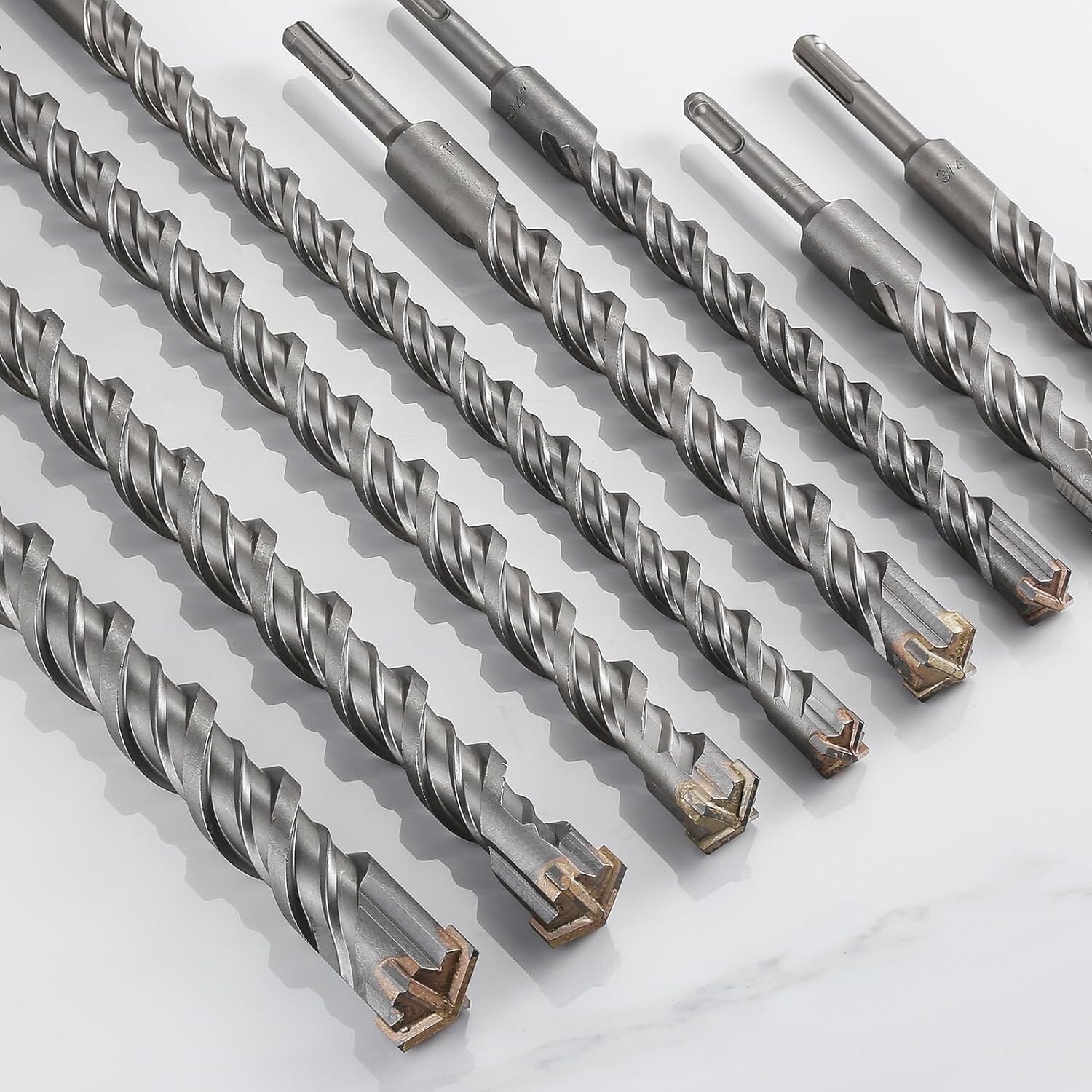 Concrete Drill Bit 3/4" X 12"-10" Cross-Type Double Thread Carbide Material Iron