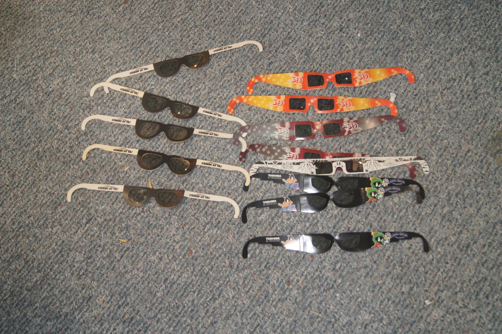 Vintage 1980'S New 3-D Movie Glasses Lot of 12 Brand New