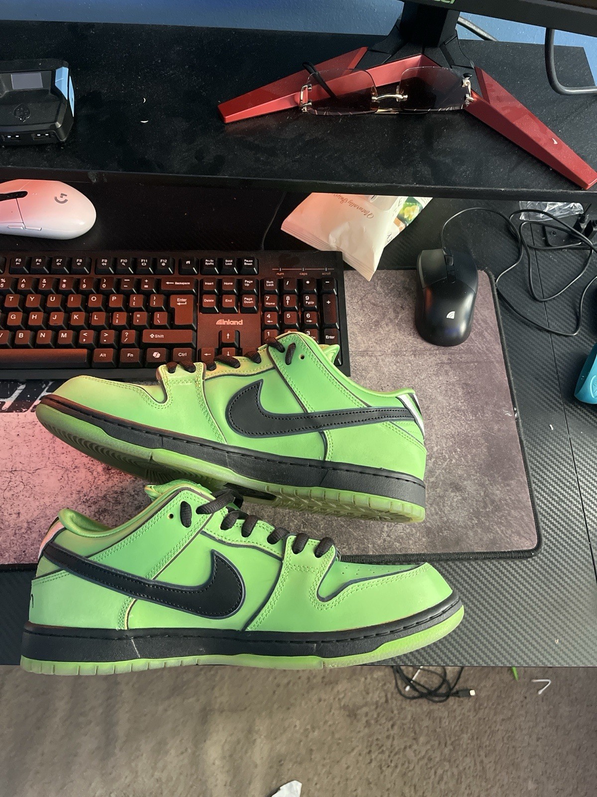 Nike SB Dunk Low Powerpuff Girls Skateboarding Shoes Green US 11.5