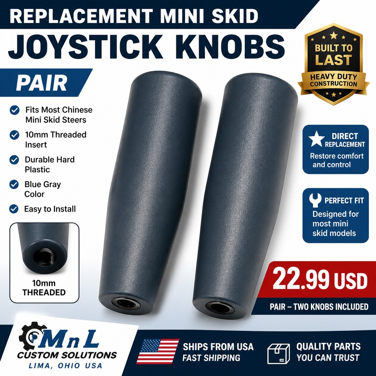 Chinese Mini Skid Joystick Replacement Knobs