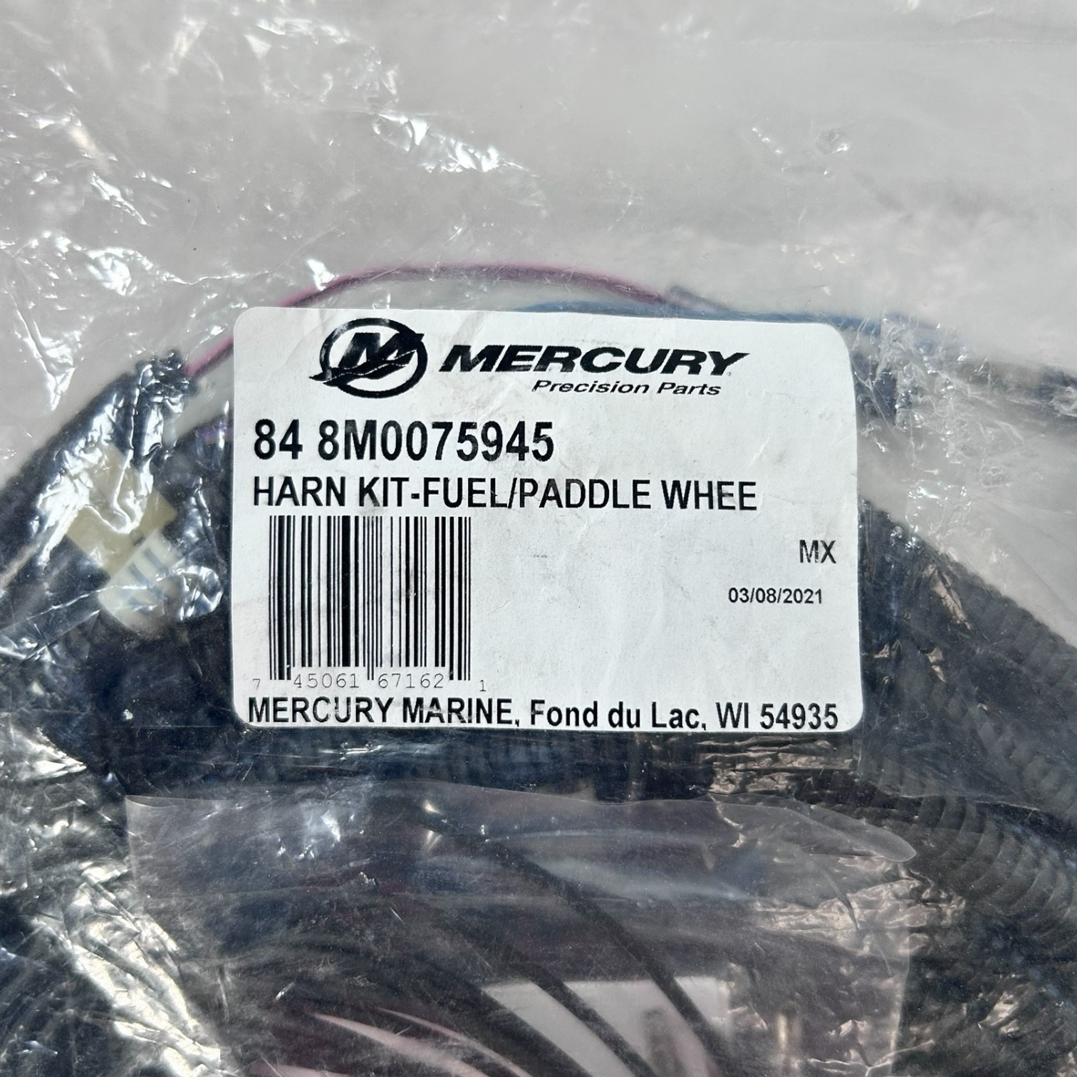 Mercury 84-8M0075945, Fuel Paddle Wheel Harness Kit -NEW- OEM