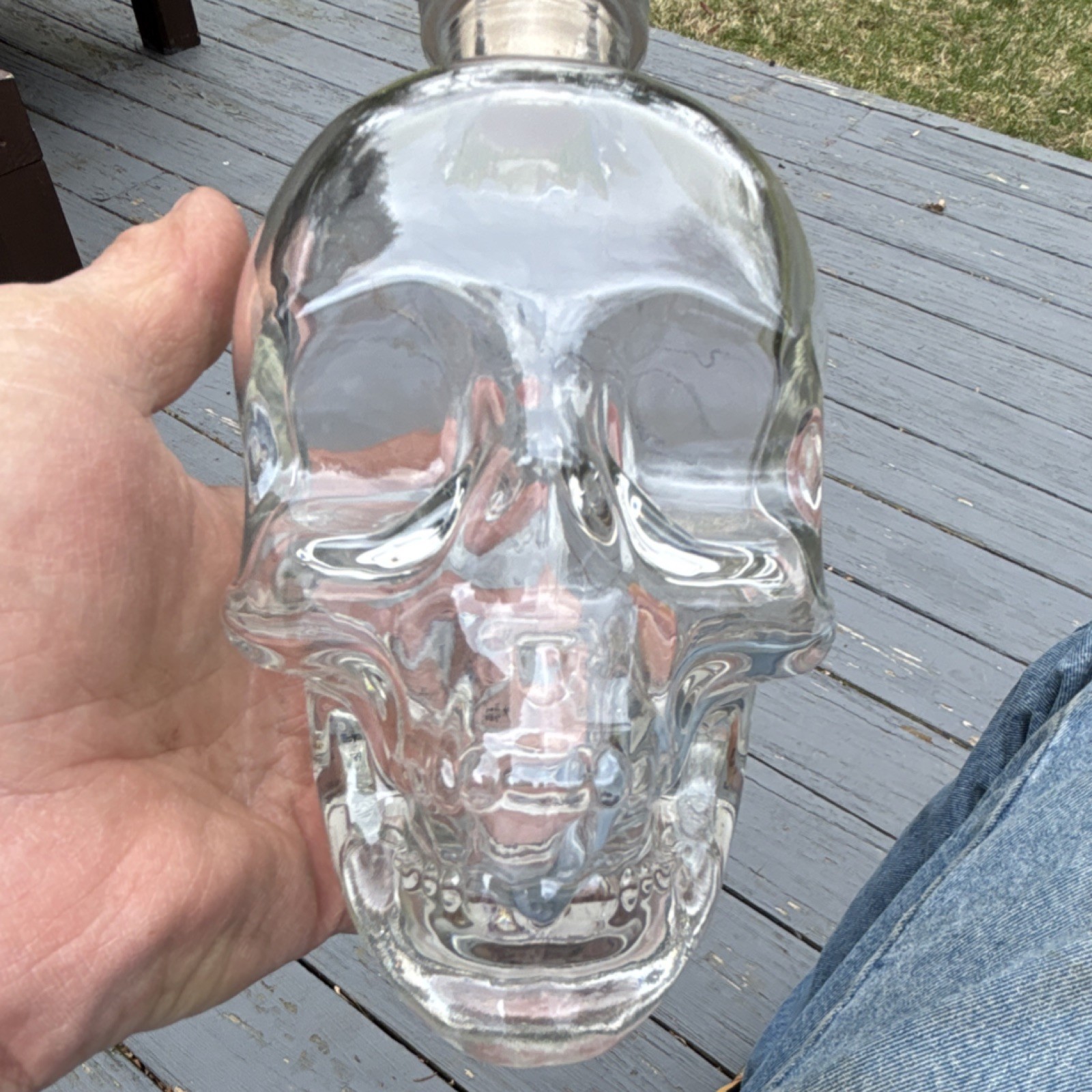 Crystal Head Vodka Skull Bottle 750 mL Clear Collectible Glass
