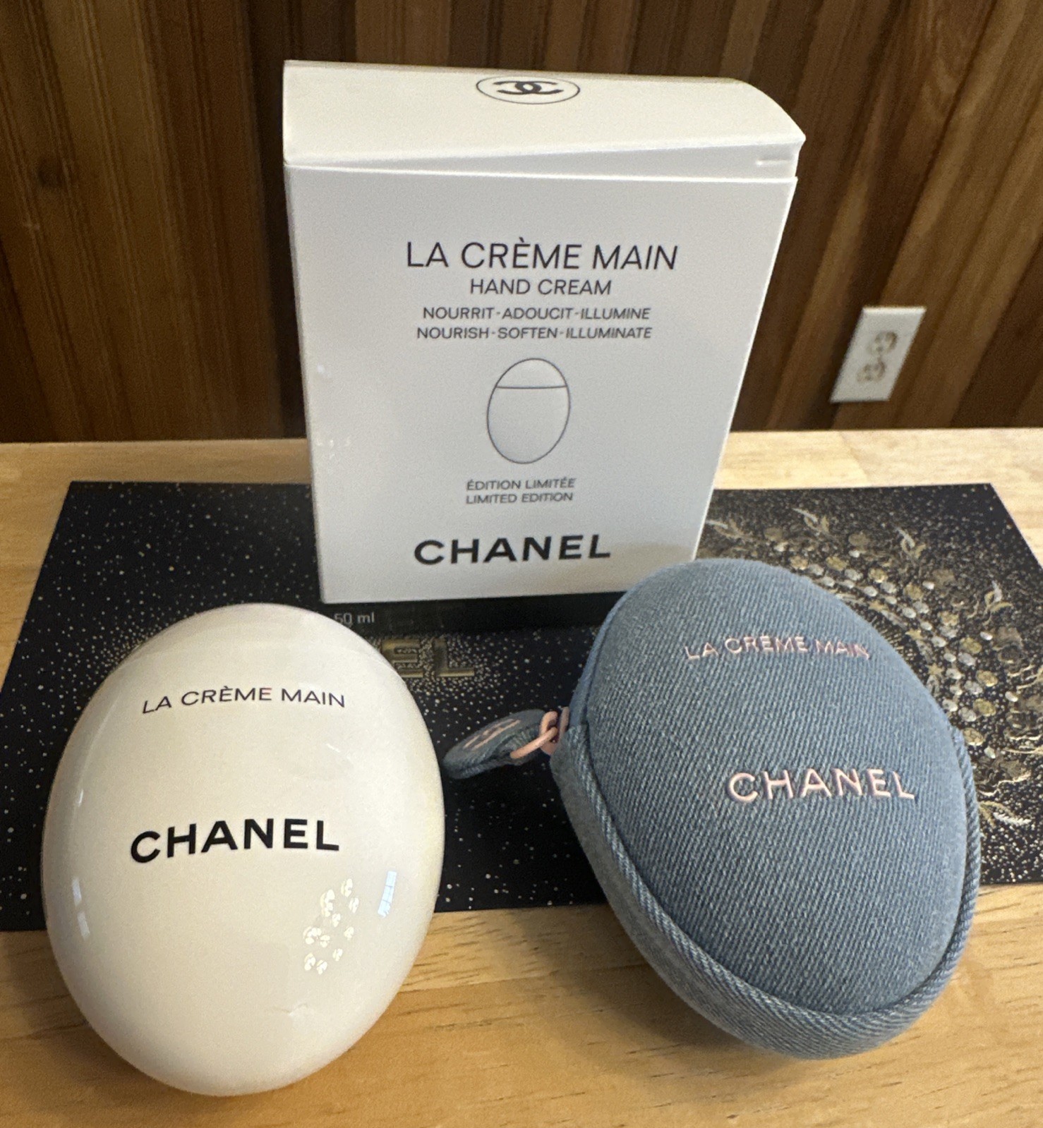 CHANEL LA CRÈME MAIN Hand Cream & Denim Pouch - 2026 Denim Limited Edition BNIB