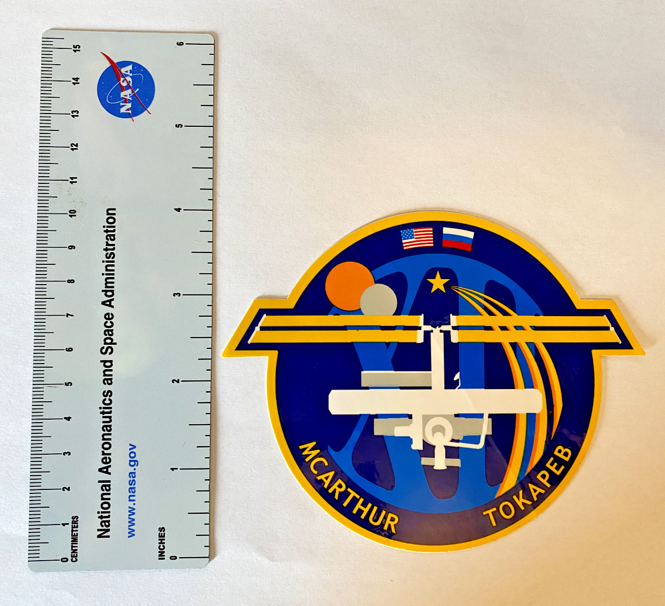 Vintage 2005 NASA Sticker Decal International Space Station Expedition-12