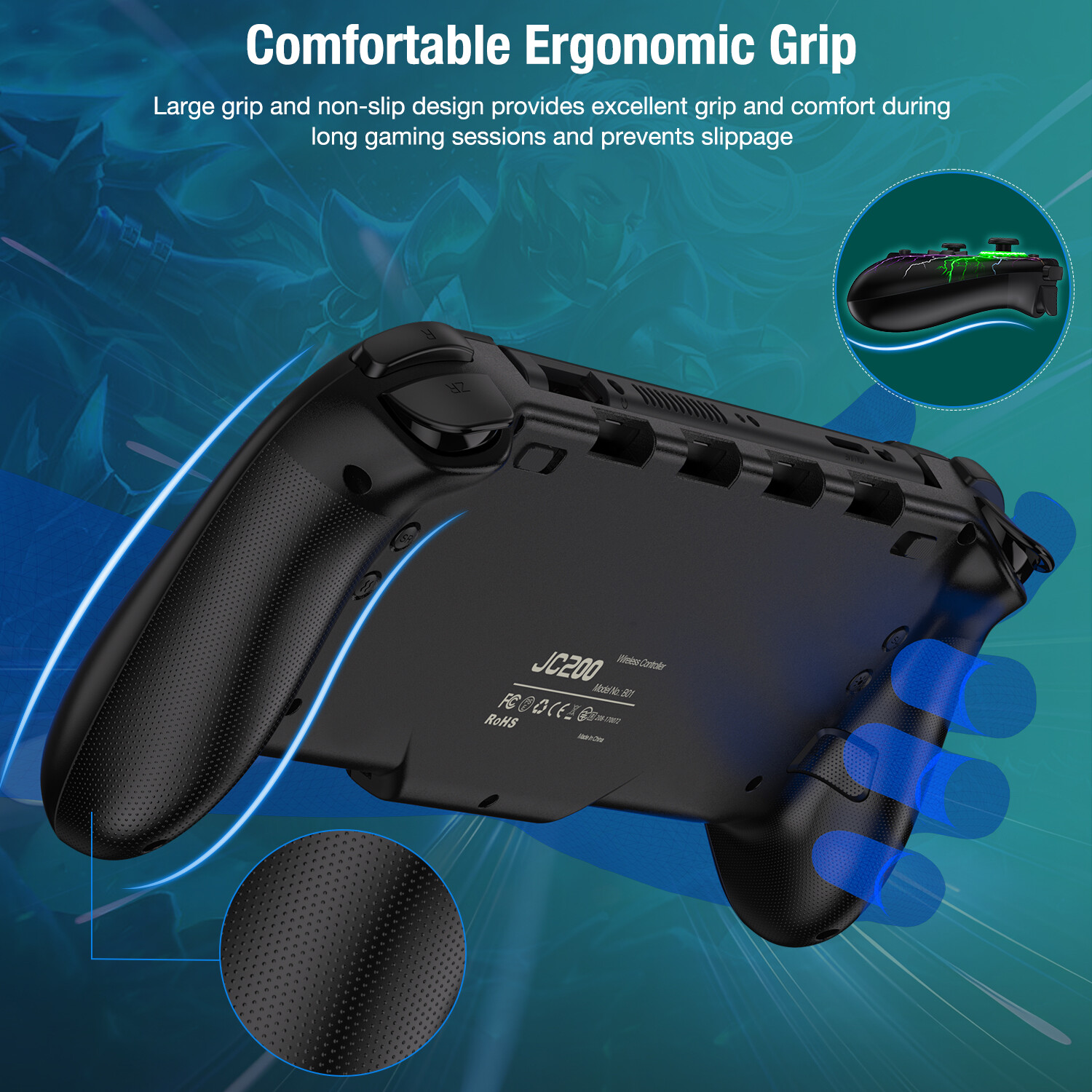 Full-Size Grip Handheld Wireless Controller For Nintendo Switch/OLED Joy-con